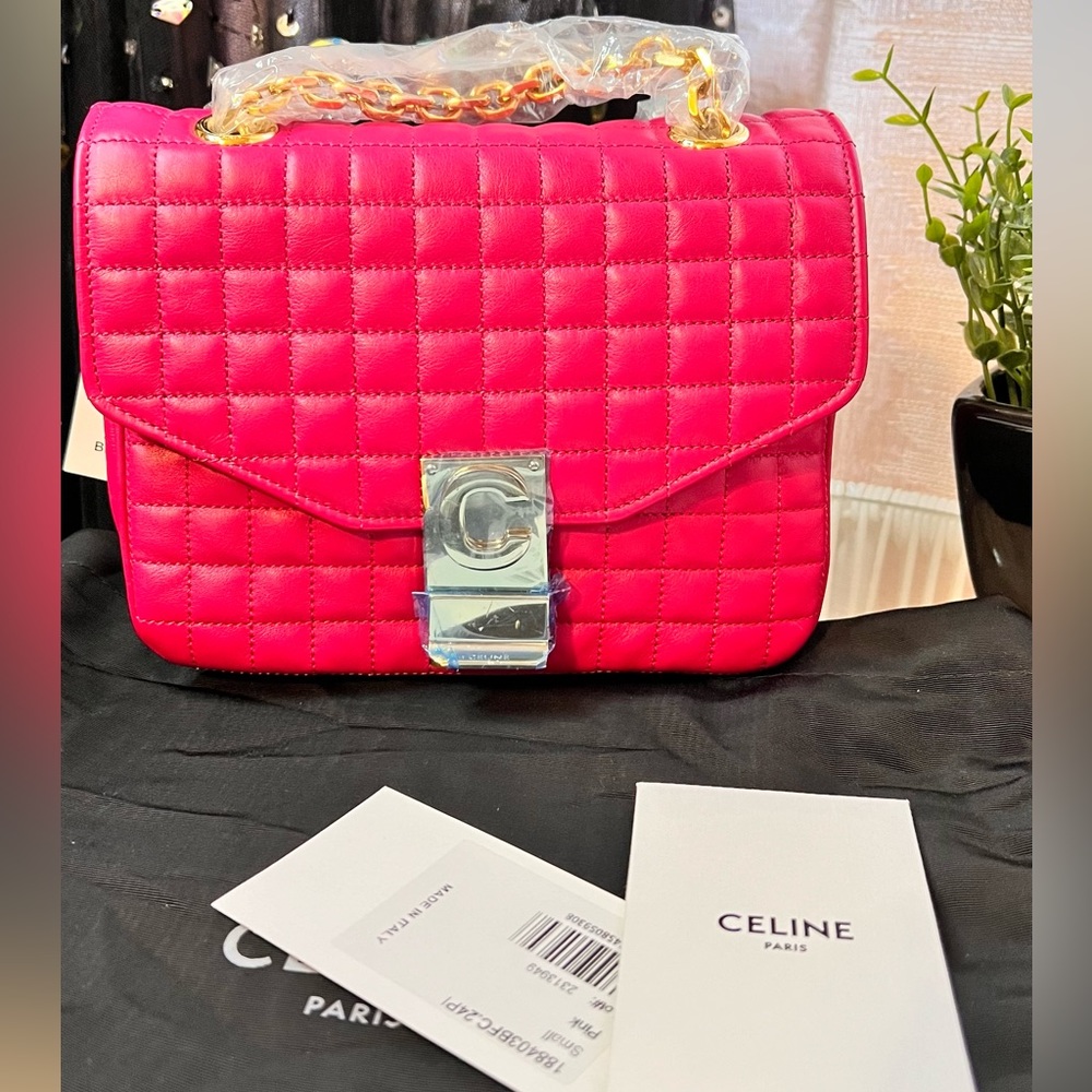 Authentic CELINE PINK TWO WAY BAG